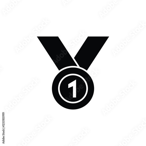Medal Icon in trendy flat style isolated on grey background. Medal symbol for your web site design, logo, app, UI. Vector illustration, EPS10.