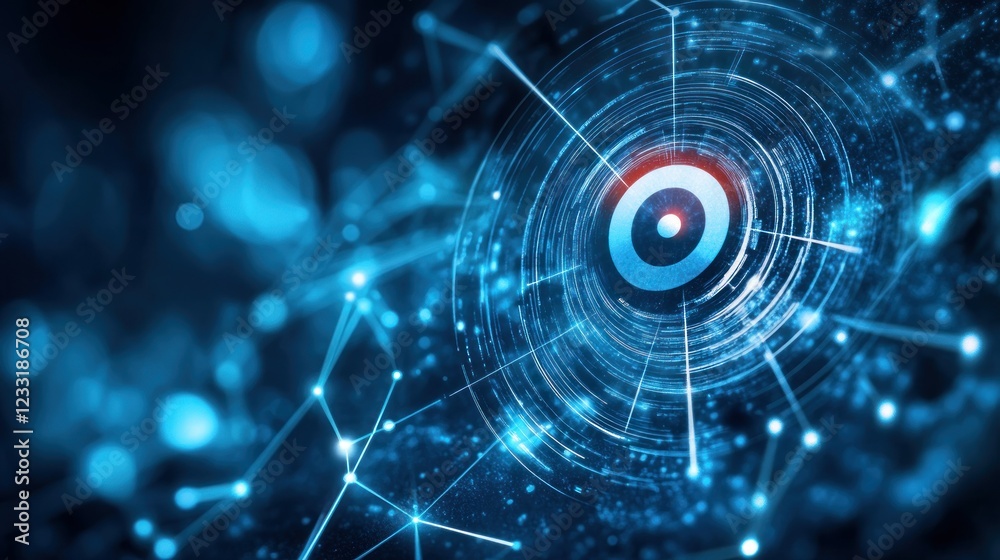 Naklejka premium Abstract digital technology network.