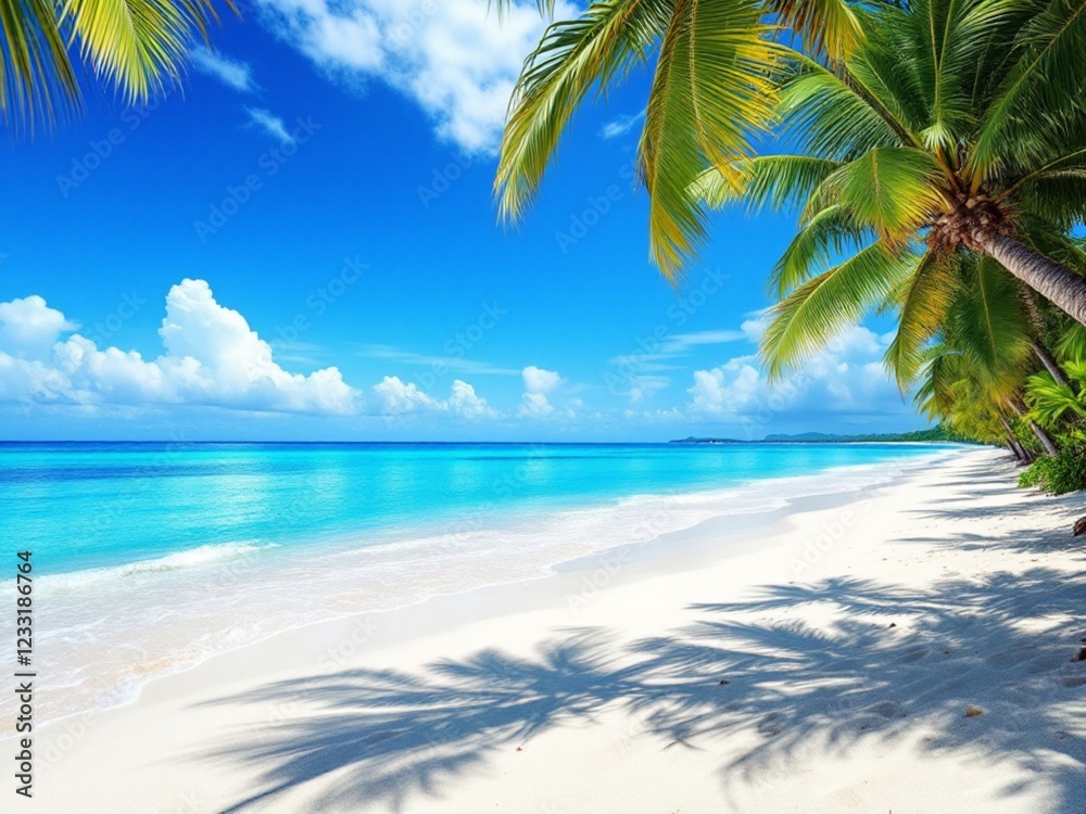 Obraz premium The sun, sand, and sea: paradise on earth. 