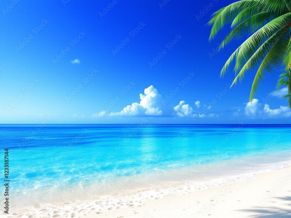 Obraz premium The sun, sand, and sea: paradise on earth. 