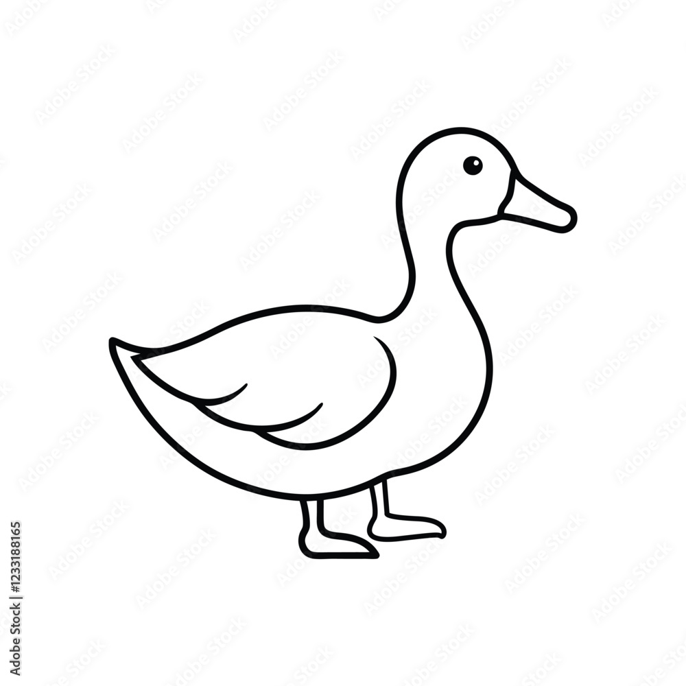 duck illustration vector art isolated on a white background duck illustration vector art isolated on a white background