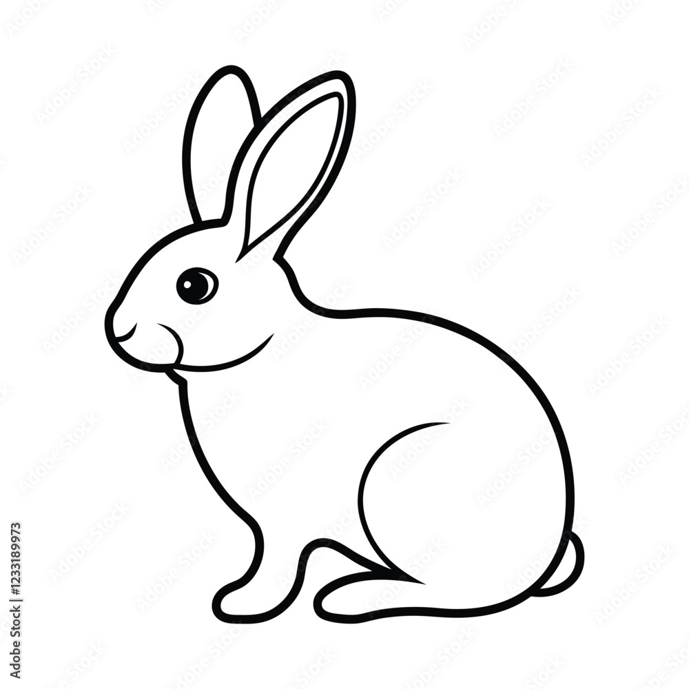 rabbit illustration vector art isolated on a white background rabbit illustration vector art isolated on a white background