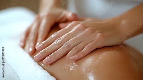 Wallpaper Mural Relaxing Back Massage with Oil Treatment Spa Therapy Torontodigital.ca