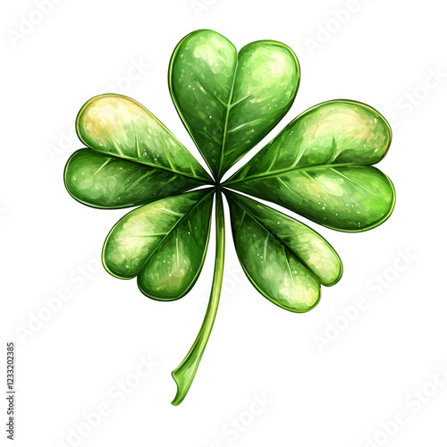 St. Patrick's Day Clover Clipart Vector Illustration