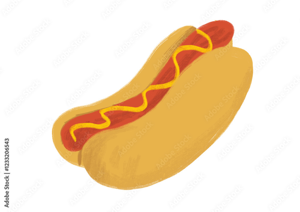 hot dog caliente con mostaza hot dog caliente con mostaza