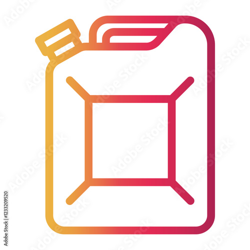 jerrycan Line Gradient Icon