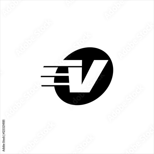 V letter logo icon vector