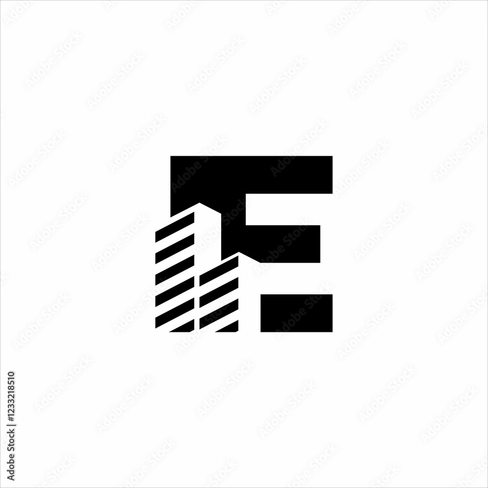 E initial building logo design vector symbol graphic E initial building logo design vector symbol graphic