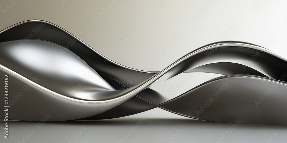 Obraz premium Soft gray gradient background with light silver accents, creating a sleek and sophisticated effect.