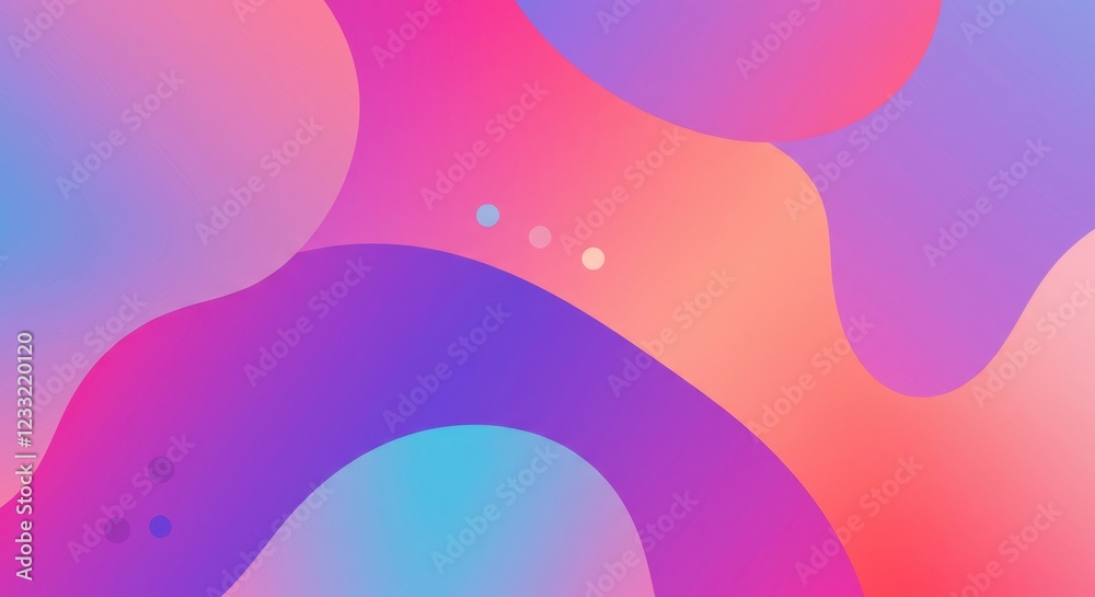 Obraz premium Abstract Fluid Forms: A mesmerizing abstract design composed of flowing, colorful shapes and gradients creates a vibrant, dynamic visual