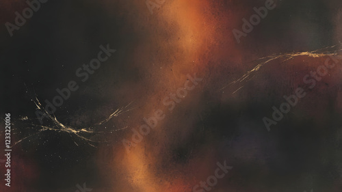 Abstract film burn overlay with vintage texture, warm hues, cinematic glow, and distressed artistic effect