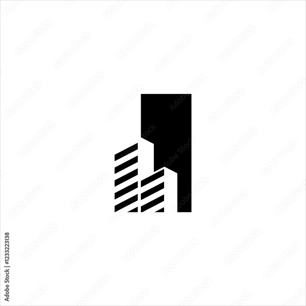 I initial building logo design vector symbol graphic I initial building logo design vector symbol graphic