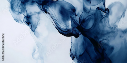 Elegant navy blue watercolor background with soft gradients and textured brushstrokes. Ideal for formal or sophisticated designs.