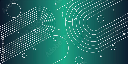 Digital technology speed connect blue green background, cyber nano information, abstract communication, innovation future tech data, internet network connection, Ai big data, line dot illustration