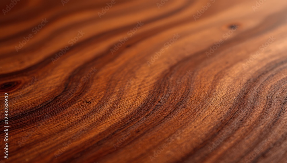 Fototapeta premium Abstract brown wooden surface with wavy lines, creating a unique pattern, Generative AI