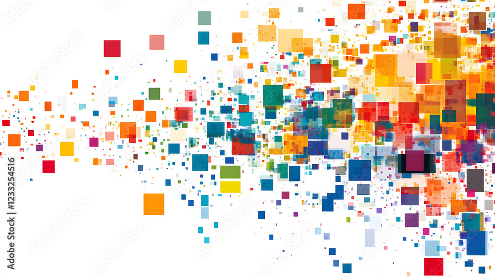 Vibrant Grid of Squares Illustrating Data Visualization Concepts Vibrant Grid of Squares Illustrating Data Visualization Concepts