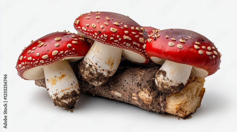 Obraz premium Delightful 3D Cartoon Animation Featuring a Captivating Group of Mushrooms in a Whimsical Forest Scene for Children