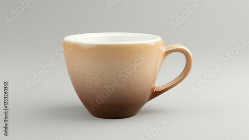 Wallpaper Mural Photorealistic image of a gradient coffee cup design, shifting from deep brown at the base to creamy beige at the rim
 Torontodigital.ca