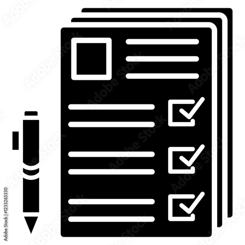 exam icon element for design