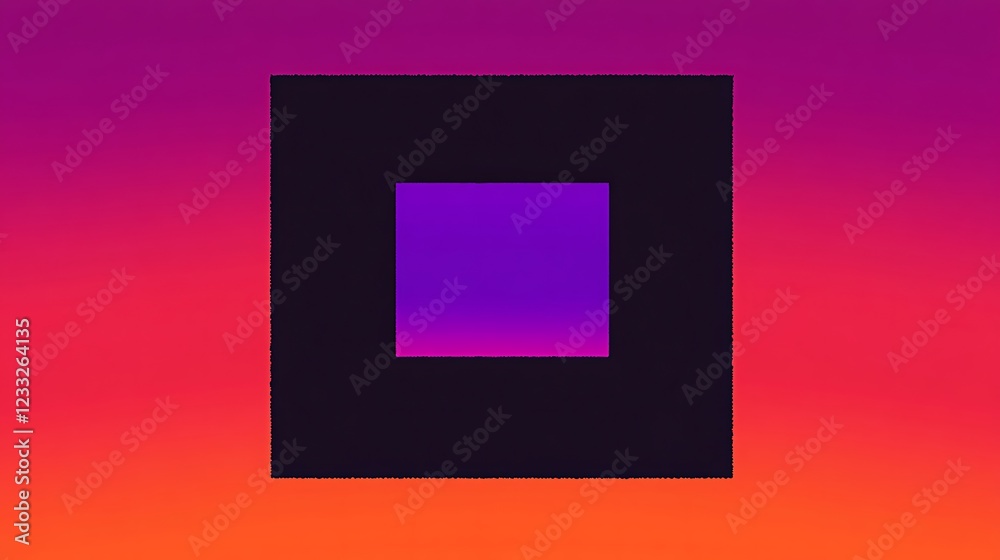 Abstract Color Block Design With Inner Square Abstract Color Block Design With Inner Square