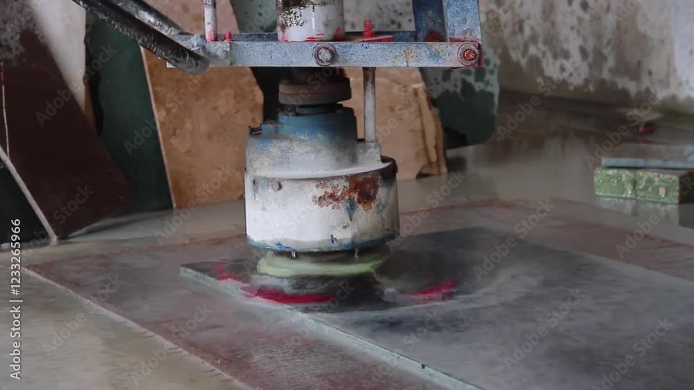 Marble Polish Machine polishing marble at factory Marble Polish Machine polishing marble at factory
