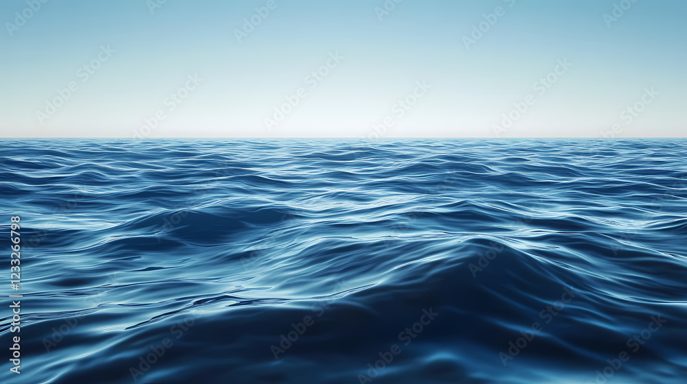 Blue ocean background blending into horizon depth of field. Ocean Horizon. Illustration Blue ocean background blending into horizon depth of field. Ocean Horizon. Illustration
