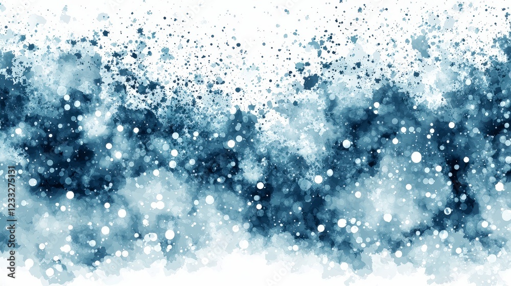 Obraz premium Abstract Watercolor Background with Blue and White Splashes