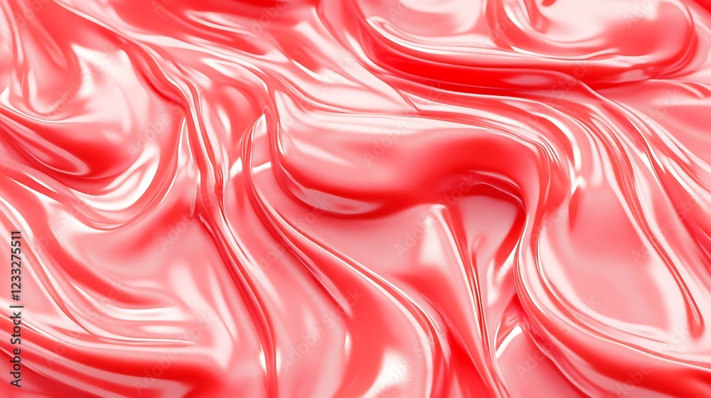 Fototapeta premium Abstract Red Liquid Swirling Smoothly
