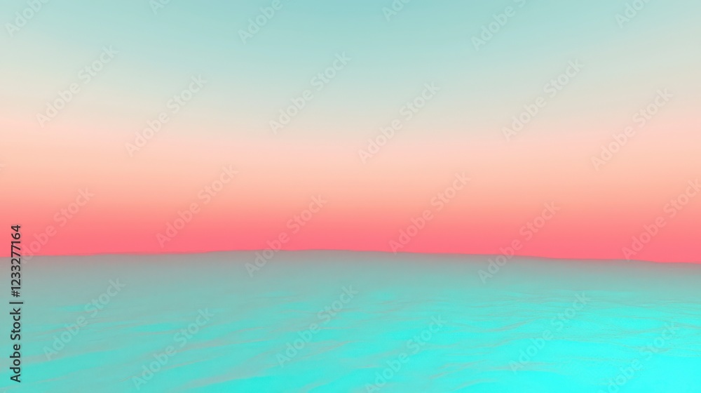 Fototapeta premium Serene Gradient Horizon with Soft Pastel Colors at Dusk