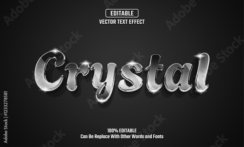 Crystal Editable Vector Text Effect.