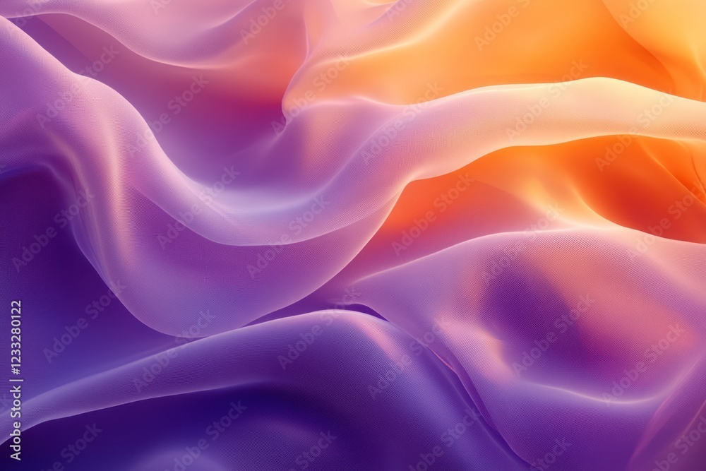 Obraz premium Abstract Purple and Orange Fabric Drape
