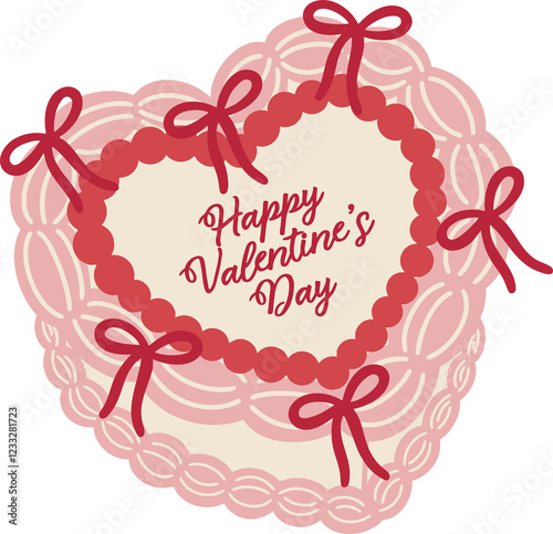 Valentine's Day Heart Cake