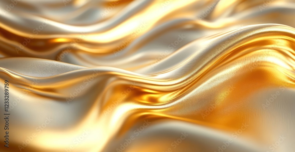 Fototapeta premium Golden and Silver Liquid Abstract Texture
