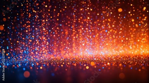 Mesmerizing digital bokeh with vibrant pink and blue light particles 