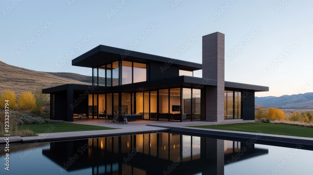 Obraz premium Future living architectural concepts in elegant real estate home