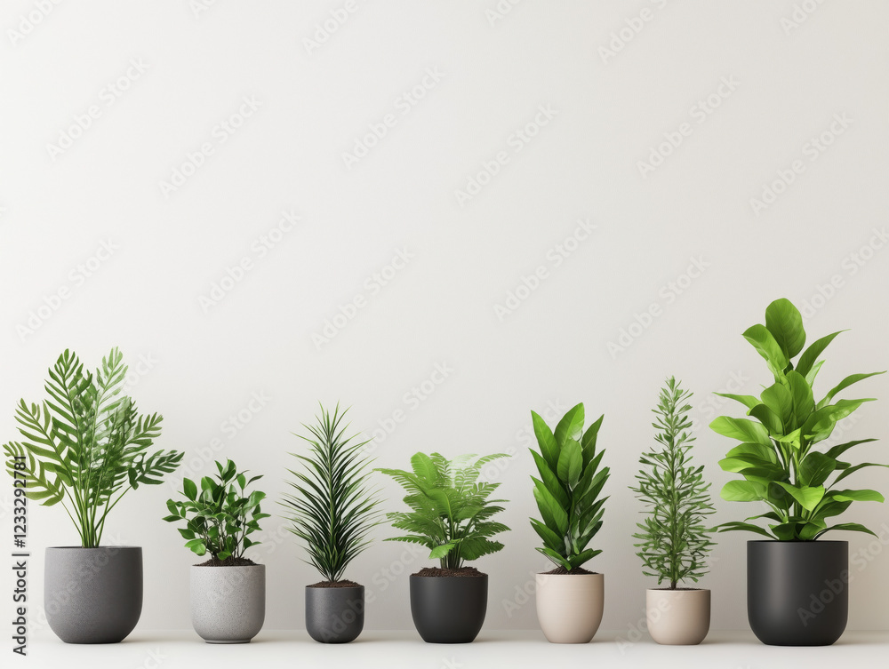 Fototapeta premium Explore Our Indoor Plant Cutout Element Collection: Beautifully Crafted Silhouettes to Elevate Your Decor, Perfect for Craft Projects, Wall Art, and Themed Displays!