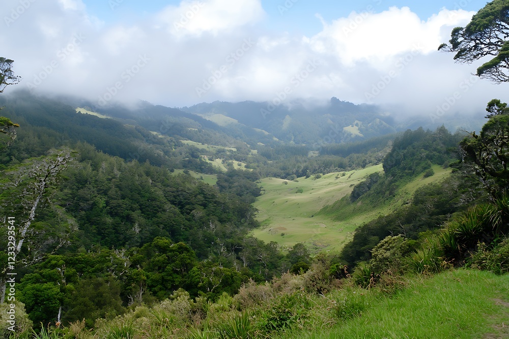 Naklejka premium Stunning Mountain Valley Landscape