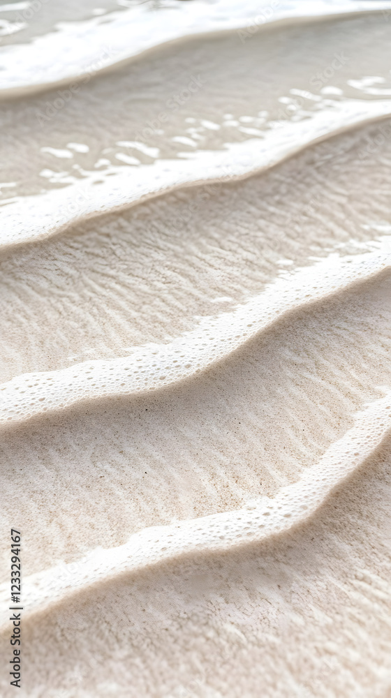 Obraz premium Minimalist Ocean Scene with Soft Waves on Beach