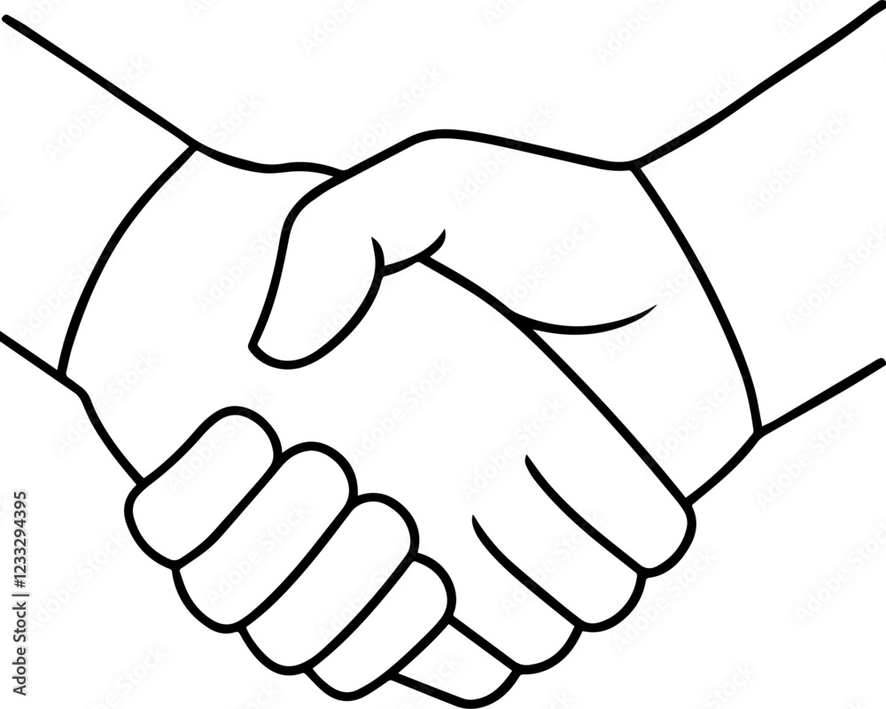 handshake line art vector illustration outline handshake line art vector illustration outline