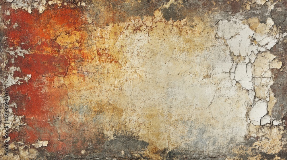 Weathered Grunge Wall Texture with Cracks and Peeling Paint Weathered Grunge Wall Texture with Cracks and Peeling Paint
