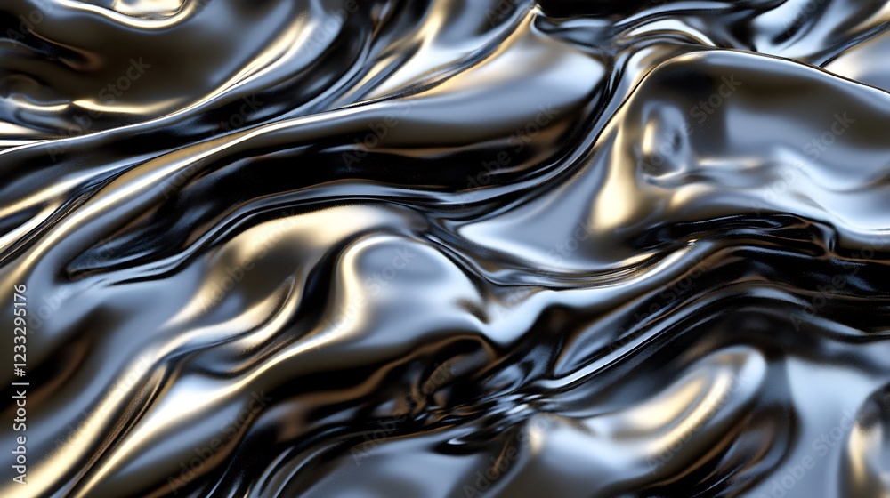Abstract Liquid Metal Surface Texture Design Abstract Liquid Metal Surface Texture Design