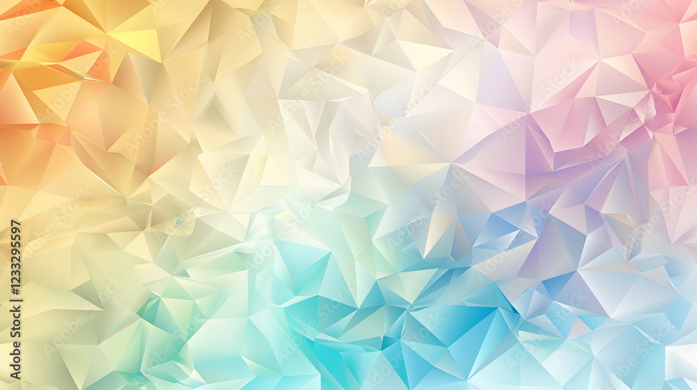 Obraz premium A colorful abstract geometric background with a blend of pastel hues.