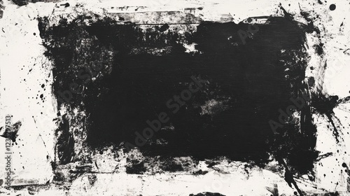 Wallpaper Mural Abstract Black and White Art with Distressed Textured Background Torontodigital.ca