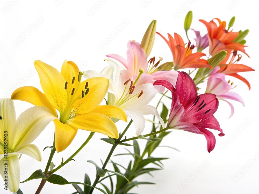 Abstract Easter Lilies in Line - Line Art Flower Photography Abstract Easter Lilies in Line - Line Art Flower Photography