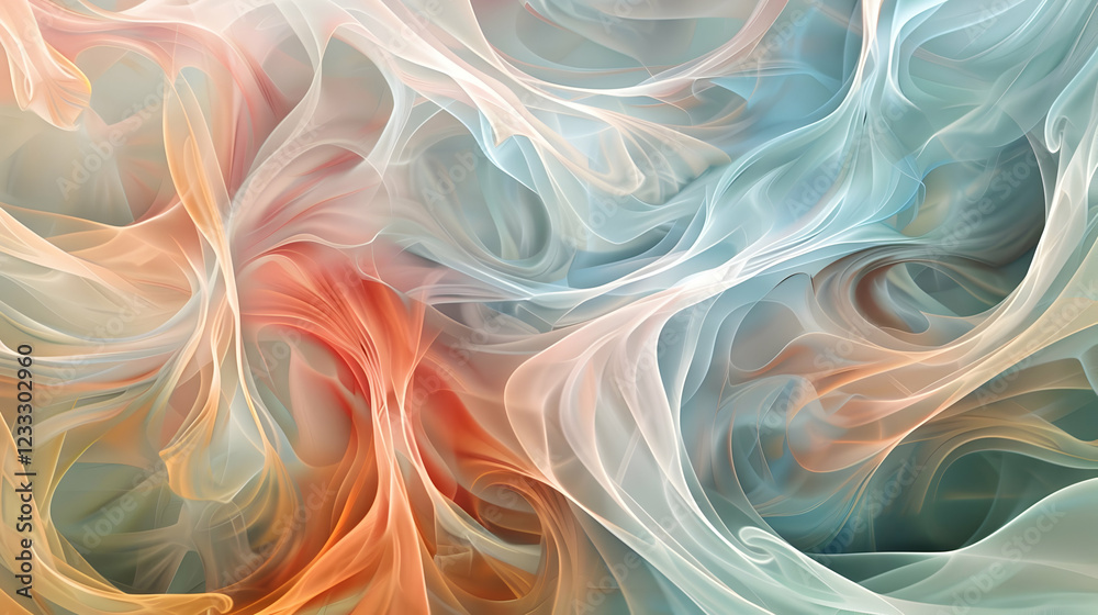 Obraz premium An abstract design featuring flowing colors and textures, evoking a sense of movement.