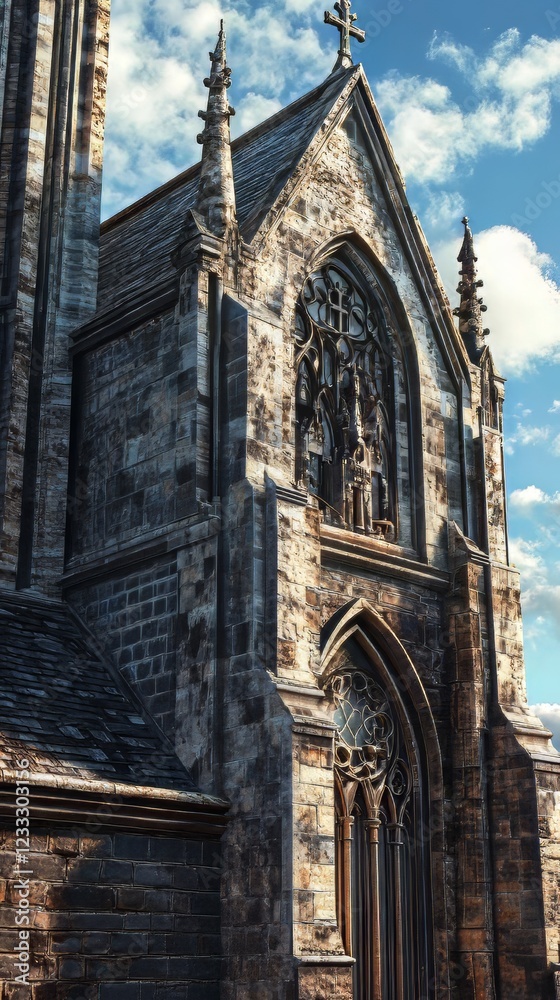 Fototapeta premium Gothic church detail, stonework.