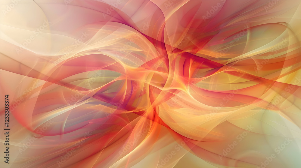 Obraz premium Abstract swirling patterns in warm colors, creating a dynamic visual experience.