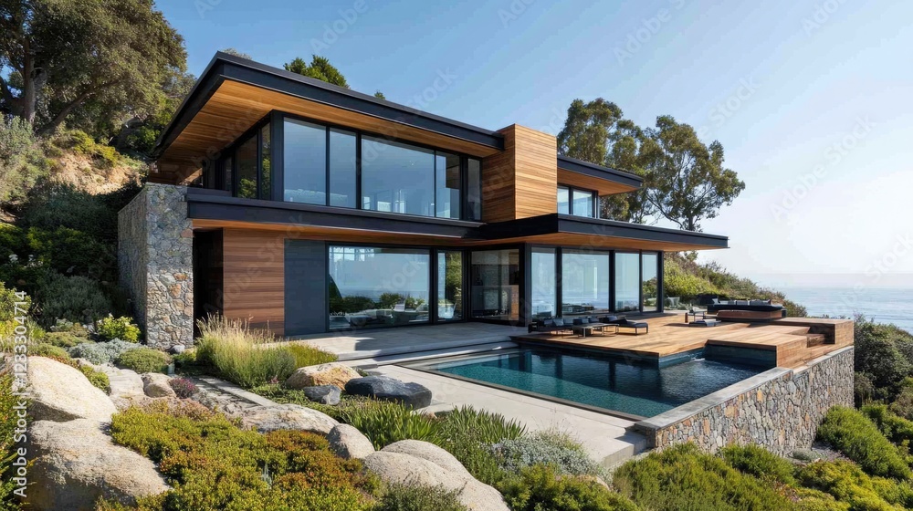 Modern Cliffside Home with Stunning Ocean Views Modern Cliffside Home with Stunning Ocean Views