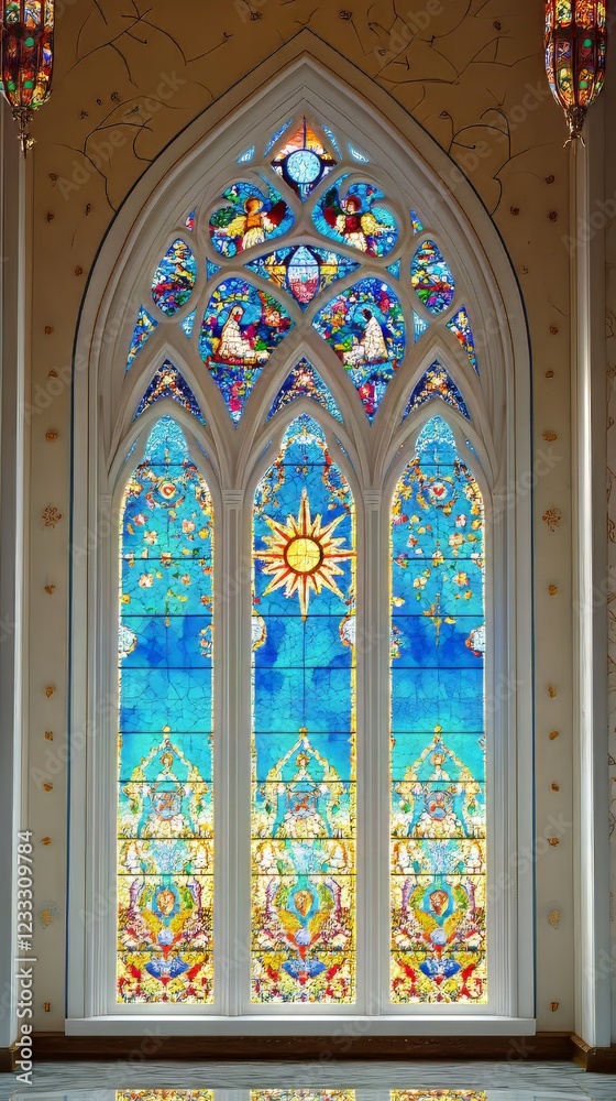 Obraz premium Radiant stained-glass window