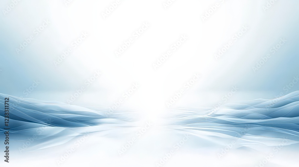 Calm and Serene Abstract Waves with Light Background and Soft Shades